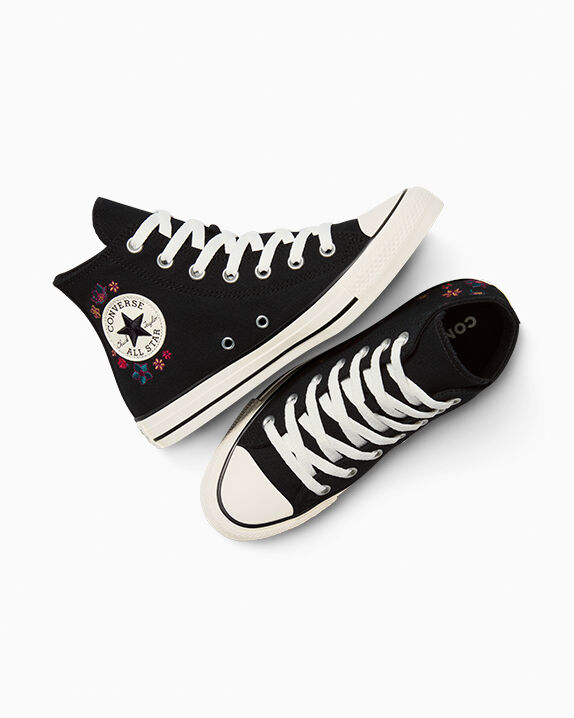 Chuck Taylor All Star Embroidered Flowers Unisex High Top Shoe
