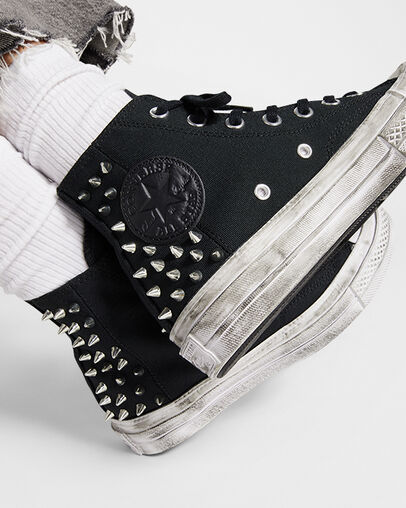 Chuck 70 Studded Black/White/Black, On Foot Shot 2