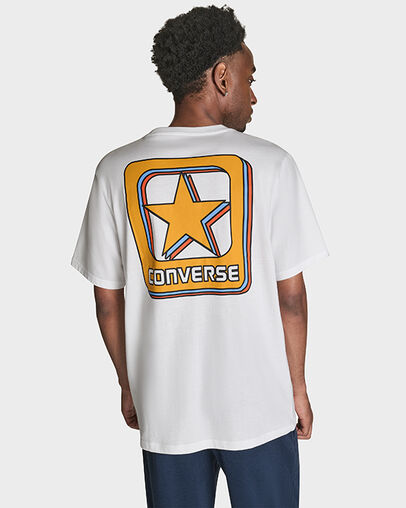 Star Logo T-Shirt White, Full Body View