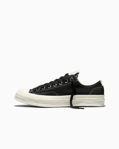 Chuck 70 Canvas & Suede Total Eclipse Black/Egret/Light Grey, Inner Side View