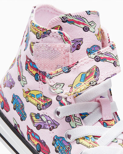 Chuck Taylor All Star Easy-On Cars Pink Foam/Sour Candy Pink, Detail Angle View