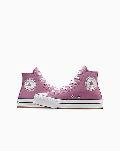 Chuck Taylor All Star EVA Lift Platform Feline Florals Dreamy Dahlia/White/Black, Detail Angle View