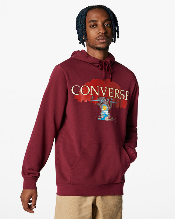 burgundy converse hoodie
