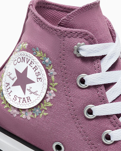 Chuck Taylor All Star EVA Lift Platform Feline Florals Dreamy Dahlia/White/Black, Detail Angle View