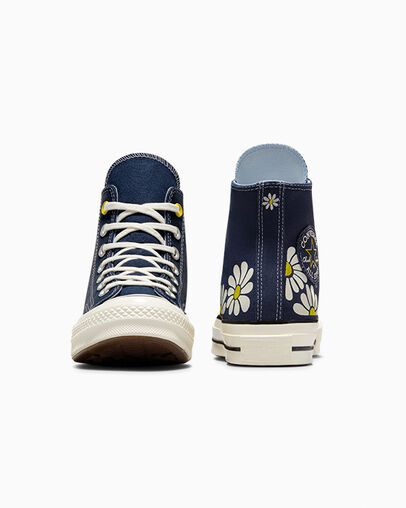 Chuck 70 Floral Navy/Egret/Dandy Lion, Heel View