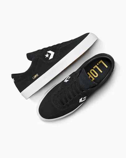 CONS Louie Lopez Pro Suede Black/Black/White, Angled View