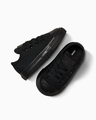 Chuck Taylor All Star Canvas Black Monochrome, Angled View