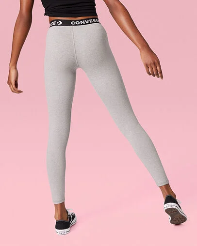 Wordmark Legging Vintage Grey Heather, Back View