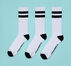 Retro Stripe Crew Socks White/Black