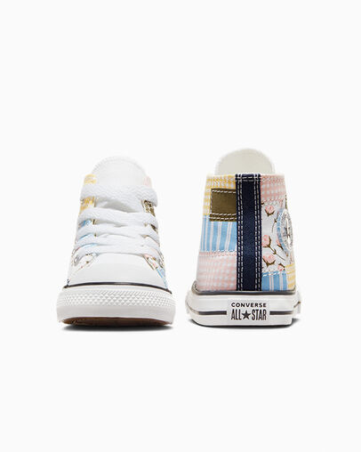 Chuck Taylor All Star Patchwork White/Donut Glaze/True Sky, Heel View