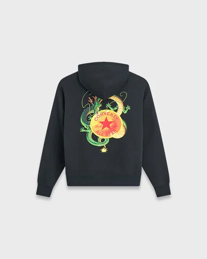 Converse x Dragon Ball Z "Shenron" Hoodie Converse Black Converse x Dragon Ball Z "Shenron" Hoodie Converse Black, Back View