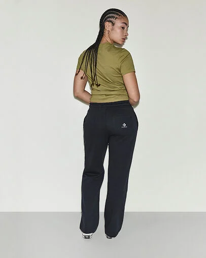 French Terry Front Seam Pants Converse Black
