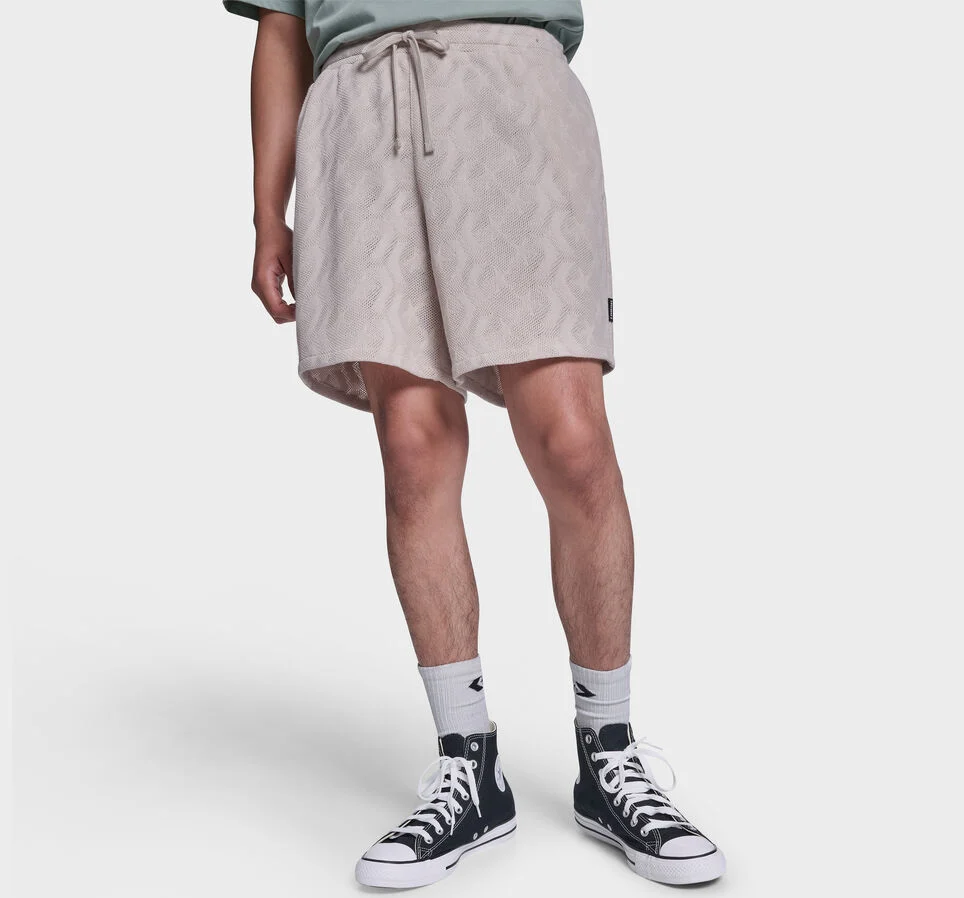 Chev Crochet Relaxed Shorts Classic Ecru