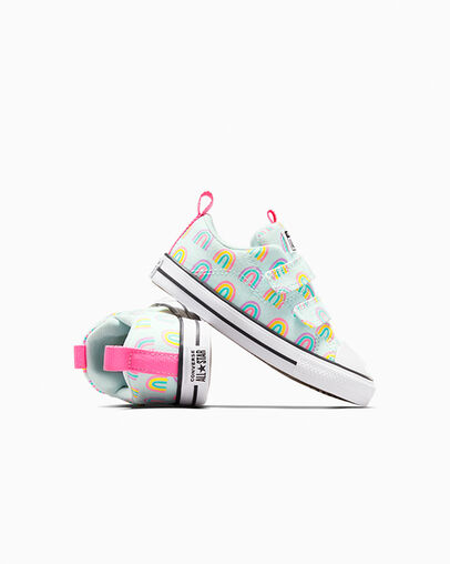 Chuck Taylor All Star Rave Easy-On Rainbows Chance Of Rain Blue/Oops! Pink, Detail Angle View