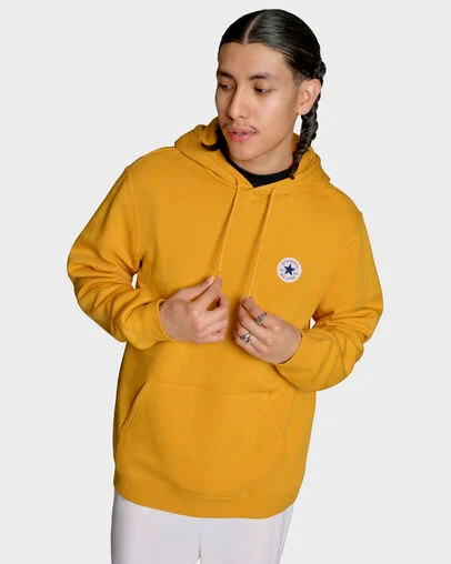 Chuck Taylor All Star Patch Hoodie Yellow, Front View
