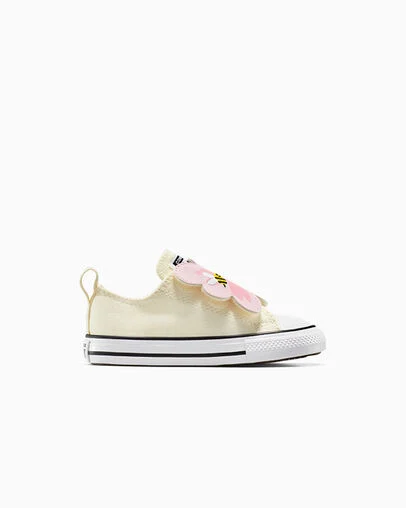 Chuck Taylor All Star One Strap Easy-On Embroidered Florals Egret/Lt Jellyfish Jitter, Outer Side View