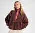 Sherpa Half Zip Top Eternal Earth Brown