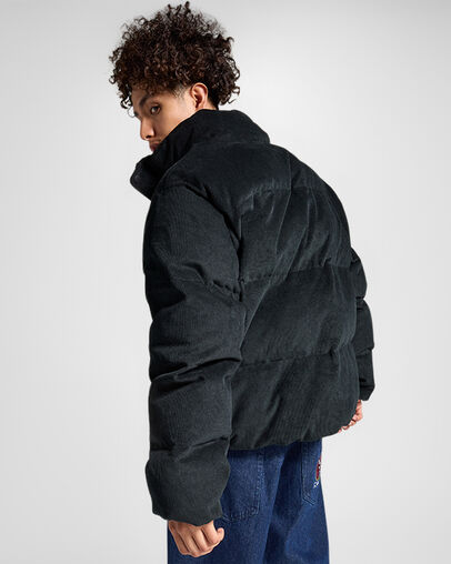 Super Puffer Jacket Converse Black, Full Body View
