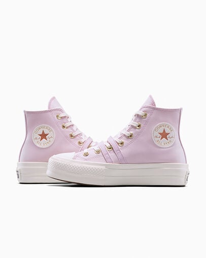 Chuck Taylor All Star Lift Platform Buckle Summit Pink/Egret/Black, Detail Angle View