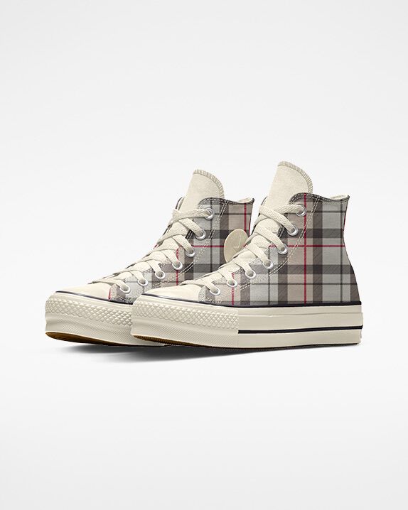 converse high tops checkered