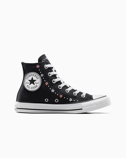 Chuck Taylor All Star Petite Petals Total Eclipse/White, Outer Side View