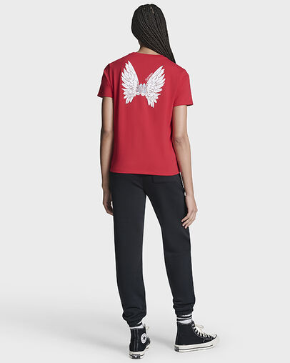 Winged Chucks T-Shirt Red, Detail View