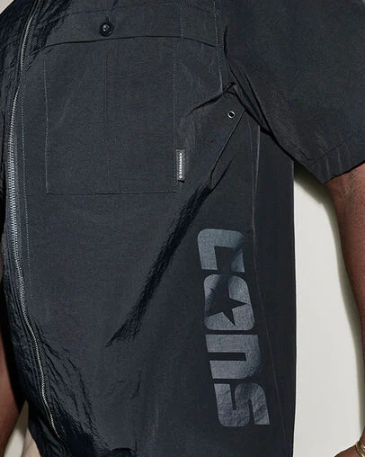 Utility Zip Short-Sleeve Shirt Converse Black
