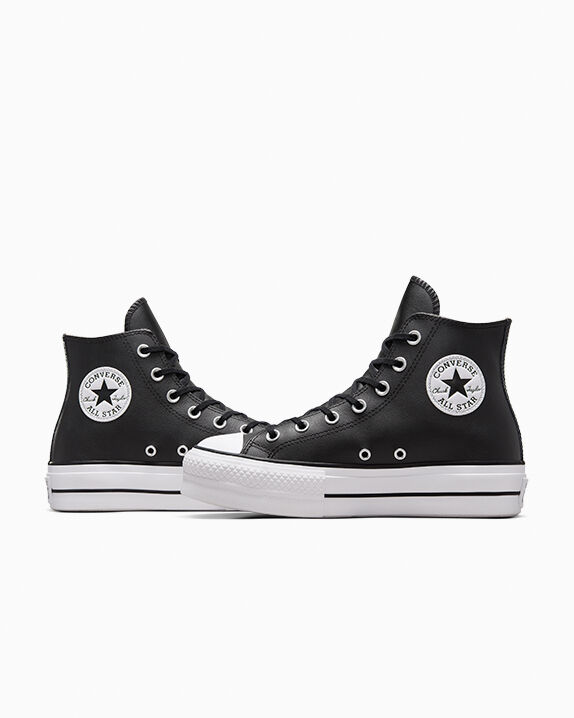Chuck Taylor All Star Leather Platform Women's High Top Shoe