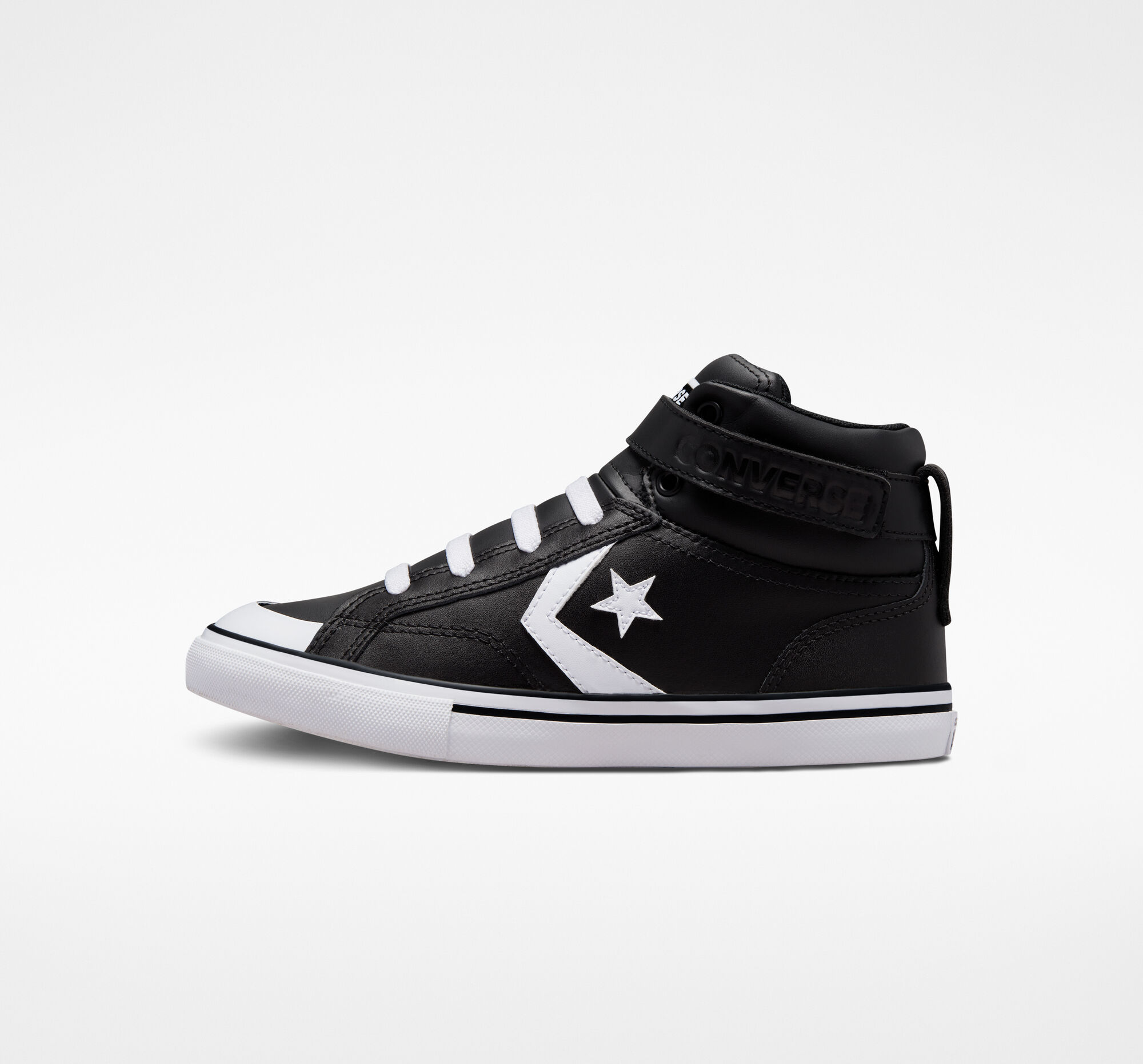 Pro Blaze Strap Leather Big Kids High Top Shoe.