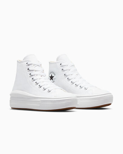 Chuck Taylor All Star Move Platform White/Natural Ivory/Black, Top and Side View