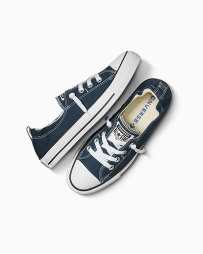 Chuck Taylor All Star Shoreline Canvas Athletic Navy, Angled View