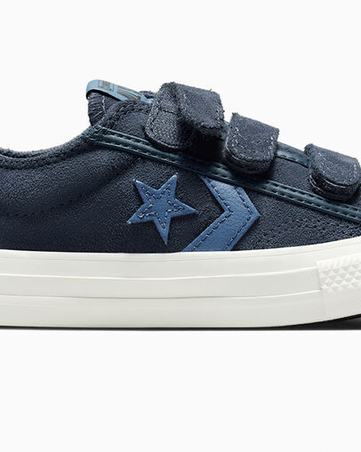 Star Player 76 Suede & Leather Easy-On Midnight Pass/Lakeside Blue, Detail Angle View