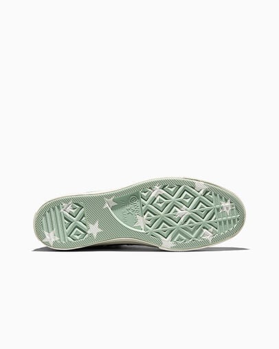 Chuck 70 Canvas & Suede Murky Waters Blue/Egret/Thyme Again Green, Outsole View