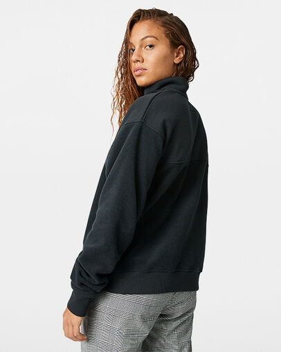 Blocked Polar 1/4 Zip Black