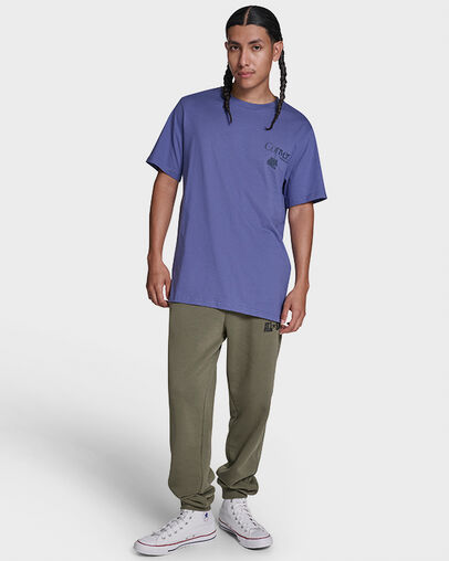 Hanging Shoes T-Shirt Indigo Storm, Full Body View