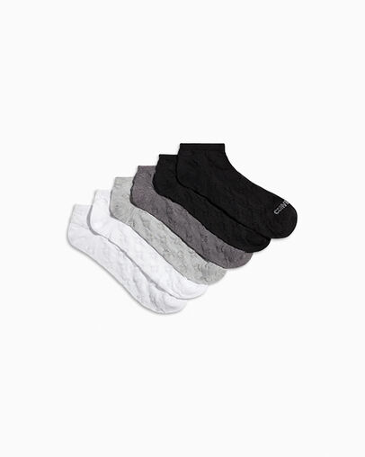 6-Pack Pointelle No-Show Socks Neutral, Front View