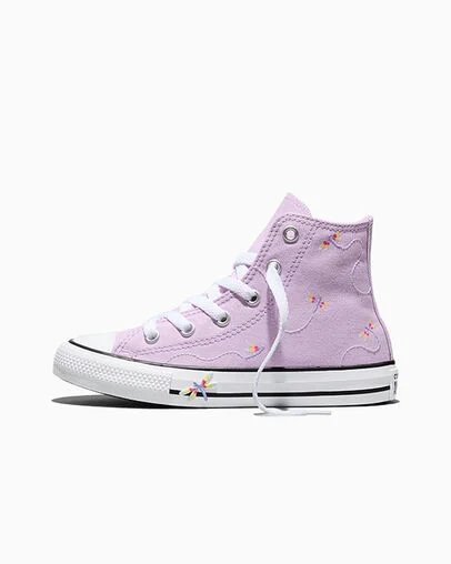 Chuck Taylor All Star Embroidered Dragonflies Lavender Latte/Very Peri/White, Inner Side View