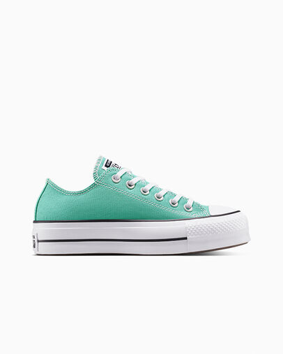 Chuck Taylor All Star Lift Platform Canvas Archive Sea Green/White/Black, Outer Side View