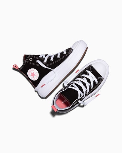 Chuck Taylor All Star Move Platform Black/Pink Salt/White, Angled View