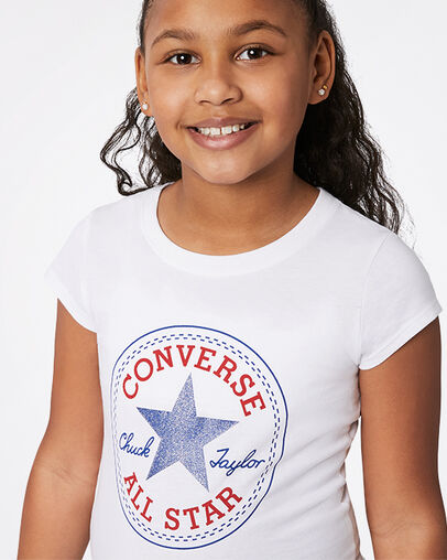 Chuck Taylor Patch T-Shirt White/Blue, Detail View