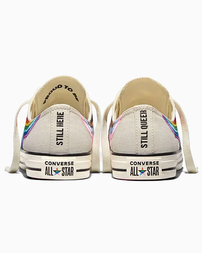 Chuck Taylor All Star Pride Wave Vintage White/Egret/Egret, Detail Angle View