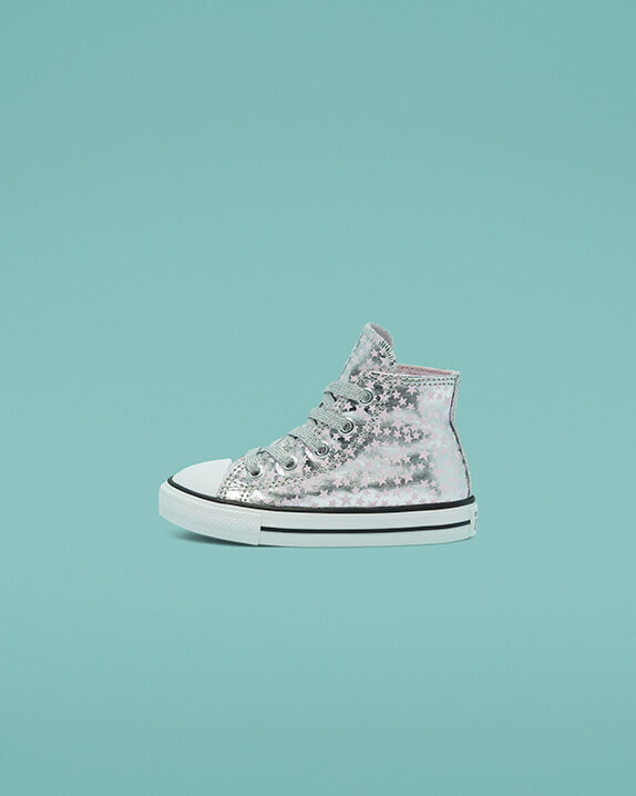silver converse for kids