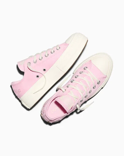 Chuck Taylor All Star Lift Platform Beads New Found Bloom Pink/Egret/Egret, Angled View
