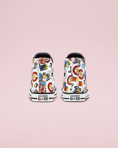 Nike x CONS Chuck Taylor All Star White/Black/Multi, Heel View