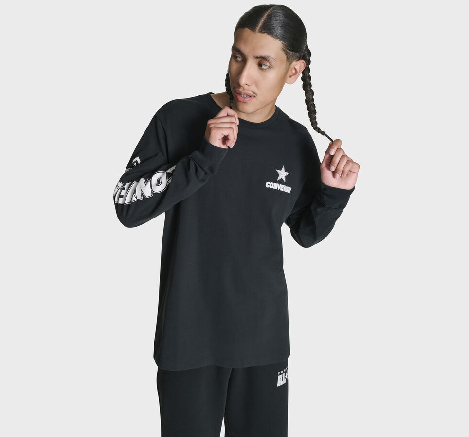 Logo Run Long Sleeve T-Shirt Black