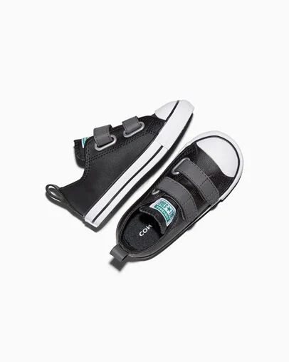 Chuck Taylor All Star Easy-On Chalk Taylor Black/Darker Grey, Angled View