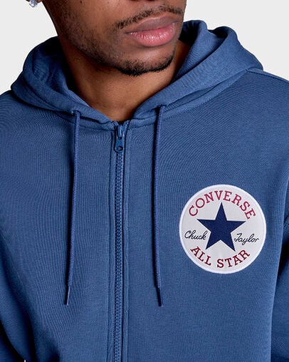 Chuck Taylor All Star Patch Full-Zip Hoodie Slacker Blue