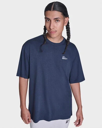 Relaxed Fit Chuck T-Shirt Converse Navy, Front View