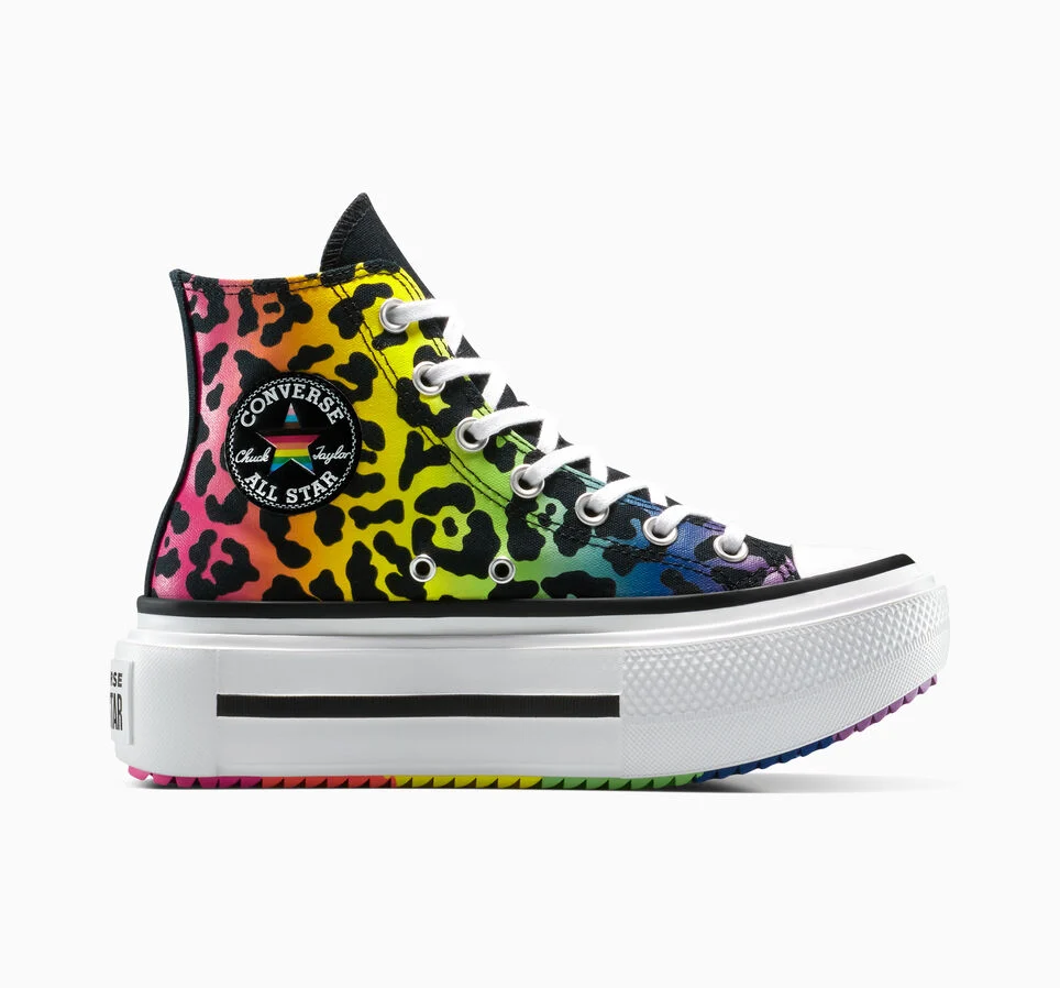 Chuck Taylor All Star Lift Double Stack Platform Pride Chaos Fuchsia/Orange Rind