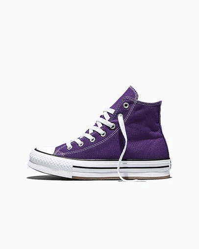 Chuck Taylor All Star EVA Lift Platform Canvas Blackberry Jam Purple/White/Egret, Inner Side View